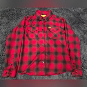 Dixxon Flannel Co x Black Rifle Coffee Red Plaid Fireside Shirt Womens Medium